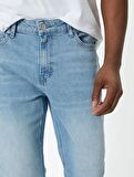 4SAM40107ND Koton Erkek Jean Pantolon AÇIK İNDİGO