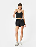 Askılı Kısa Spor Atlet Yanları Çizgili Slim Fit