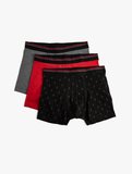 3'lü Boxer Seti Oyun Baskılı Çok Renkli