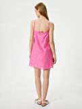 Fisto Elbise Halter Yaka Mini Slim Fit