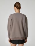Basic Sweatshirt Bisiklet Yaka Uzun Kollu