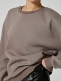Basic Sweatshirt Bisiklet Yaka Uzun Kollu