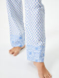 Pijama Altı Desenli Düz Paça Pamuklu