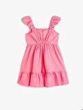 4SKG80088AW Koton Kız Çocuk Elbise PEMBE