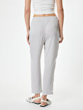Crop Paça Pantolon Beli Bağlamalı Cepli