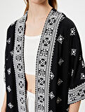 Viskon Kimono Nakışlı