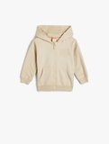 Fermuarlı Kapşonlu Sweatshirt Kanguru Cepli Pamuklu 
