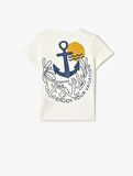 4SKB10473TK Erkek Çocuk T-shirt EKRU