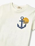 4SKB10473TK Erkek Çocuk T-shirt EKRU