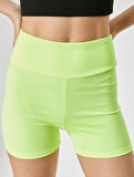 Spor Kısa Tayt Yüksek Bel Slim Fit  