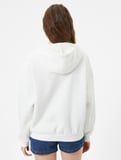Oversize Kapşonlu Sweatshirt Fermuarlı Uzun Kollu