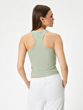 Spor Atlet Bisiklet Yaka Ribanalı Slim Fit 