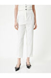 Havuç Pantolon Yüksek Bel Cep Detaylı