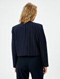 Blazer Ceket Kapaklı Cepli Standart Kesim