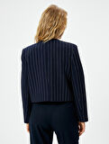 Blazer Ceket Kapaklı Cepli Standart Kesim