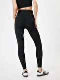Spor Tayt Yüksek Bel Biyeli Bilek Boy Slim Fit