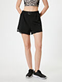 Spor Şort Relax Fit Beli Lastikli İnterlok