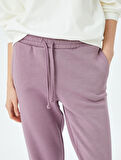 Yüksek Bel Bağcıklı Cepli Jogger Eşofman Altı