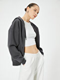 Kapüşonlu Oversize Kanguru Cepli Sweatshirt