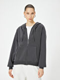 Kapüşonlu Oversize Kanguru Cepli Sweatshirt