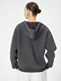 Kapüşonlu Oversize Kanguru Cepli Sweatshirt