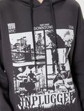 Slogan Baskılı Sweatshirt Kapüşonlu Relax Fit