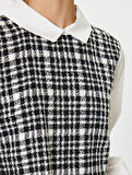 Crop Bluz Gömlek Yaka Tüvit Detaylı Slim Fit
