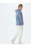 Şardonlu Pamuklu Basic Kapşonlu Sweatshirt