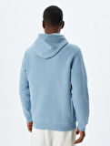 Şardonlu Pamuk Karışımlı Basic Kapşonlu Sweatshirt