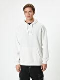 Oversize Sweatshirt Kapşonlu Uzun Kollu Kanguru Cep Detaylı
