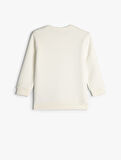 Atatürk Baskılı Sweatshirt Şardonlu Bisiklet Yaka