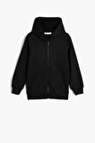 Koton Erkek Çocuk Sweatshirt Fermuarlı Kapşonlu Basic Kanguru Cepli