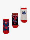 3'lü Örümcek Adam Baskılı Çorap Seti Lisanslı