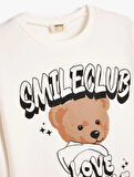 5WKG10096AK Koton Kız Çocuk Sweat EKRU