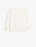 5WKG10096AK Koton Kız Çocuk Sweat EKRU