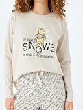 Lisanslı Winnie The Pooh Baskılı Uzun Kollu Pijama Takımı
