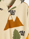Doğa Temalı Bebek Kapşonlu Sweatshirt