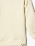 Basic Sweatshirt Bisiklet Yaka Ribanalı Uzun Kollu Bisiklet Yaka