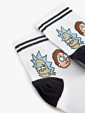Rick and Morty Soket Çorap Lisanslı Çizgi Detaylı Pamuk Karışımlı