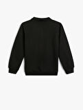 Polo Yaka Sweatshirt Uzun Kollu Pamuklu