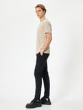 Chino Pantolon Slim Fit Düğmeli Cep Detaylı