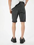 4SAM40315ND Koton Erkek Kot&Kanvas Şort GRİ
