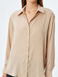 Uzun Kollu Gömlek Klasik Yaka Düğmeli