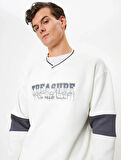 5WAM70004MK Koton Erkek Sweat BEYAZ