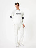5WAM70004MK Koton Erkek Sweat BEYAZ