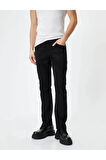 Erkek Jean Pantolon Siyah 4sam40324nd Straight Fit Boru Paça