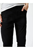 Erkek Jean Pantolon Siyah 4sam40324nd Straight Fit Boru Paça
