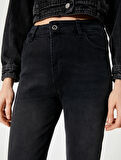 Slim Düz Paça Kot Pantolon Cepli Pamuklu - Eve Slim Jeans