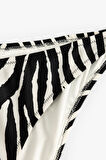 Zebra Desenli Bikini Altı Astarlı