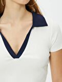 4SAL10812IK Koton Kadın T-shirt EKRU